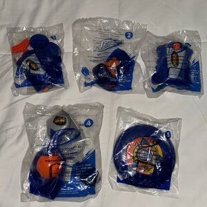 2015 McDonald’s happy meal NERF TOYS #1-5 complete set new in sealed packaging